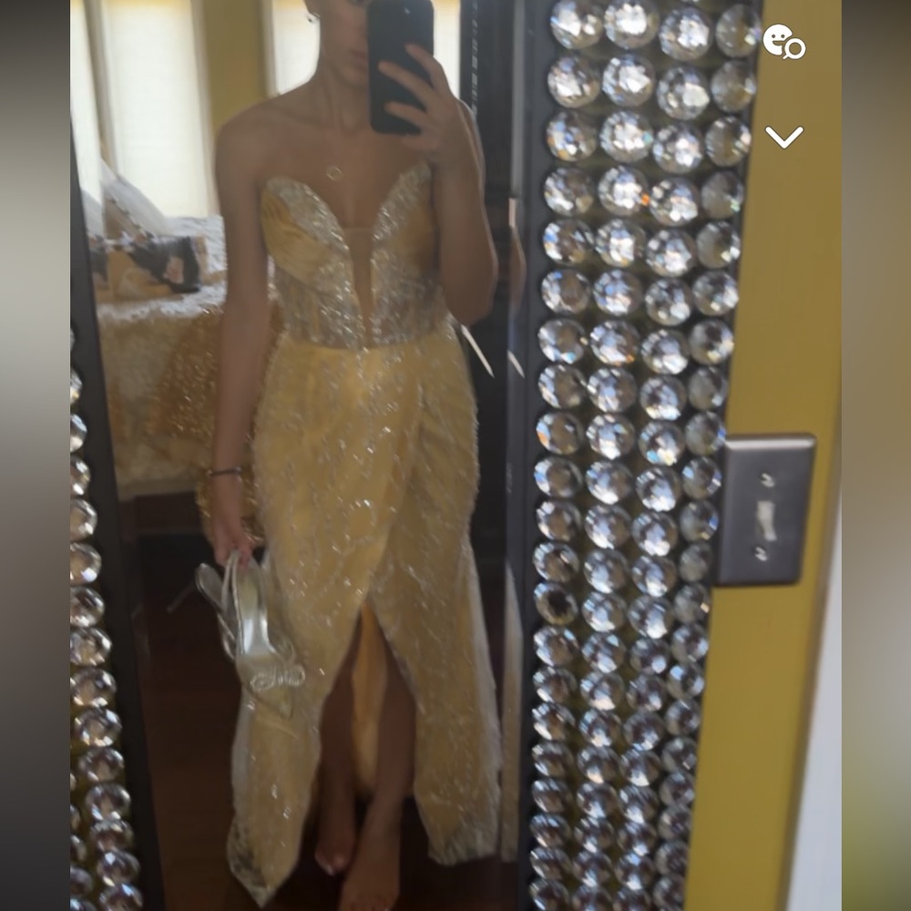 Prom dress Gold Corset